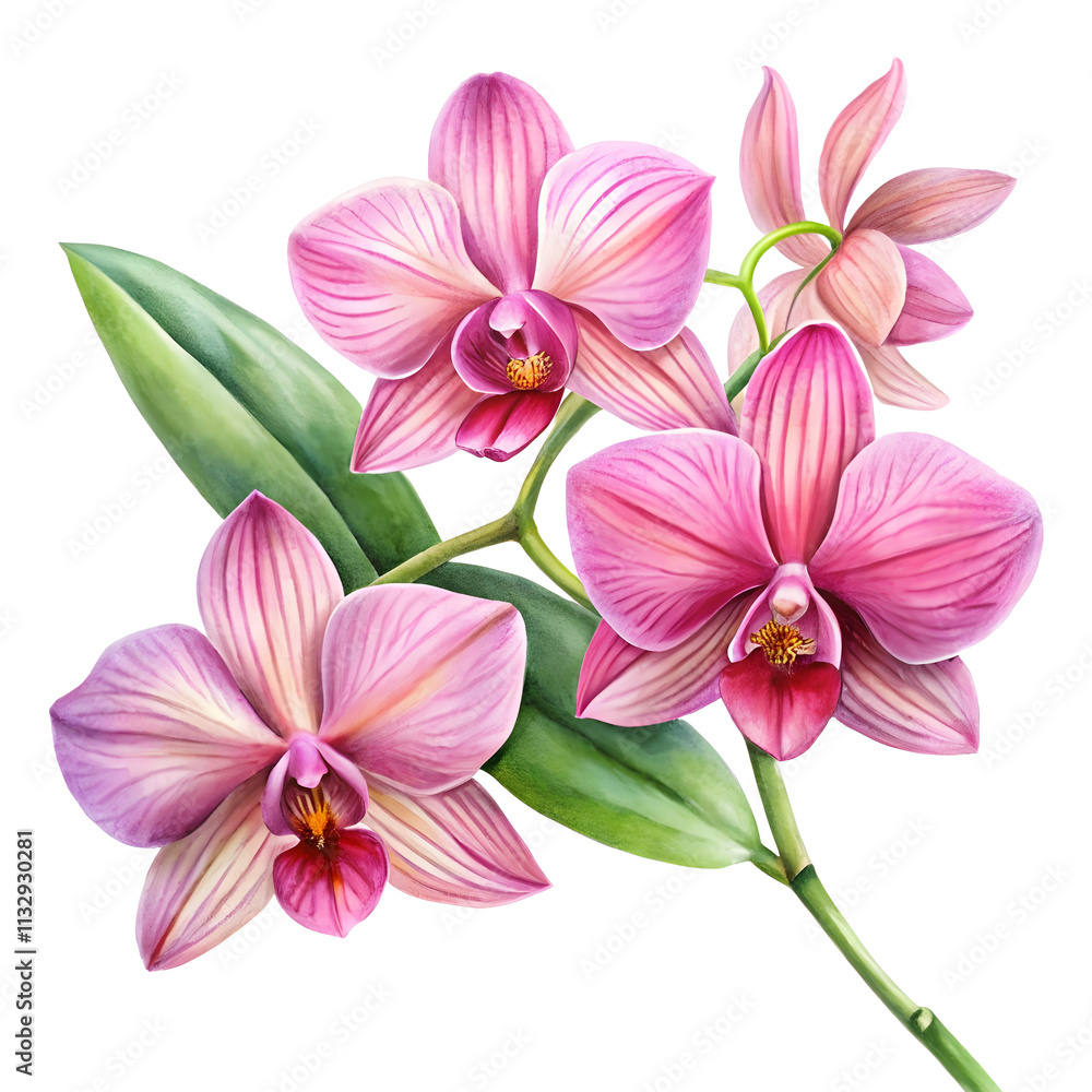 Obraz premium pink geranium flower isolated on white background with clipping path