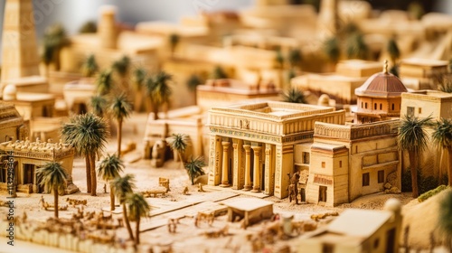 miniature of classic egypt on white background photo