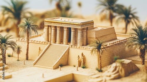 miniature of classic egypt on white background photo