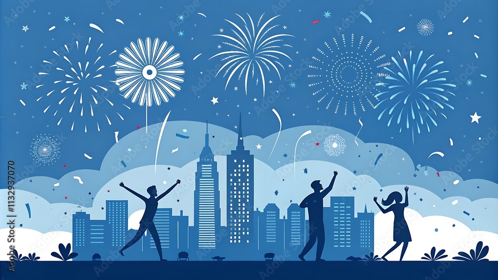 Obraz premium Happy New Year celebration