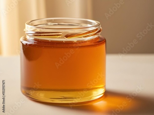 Honey jar mock up blank label photo