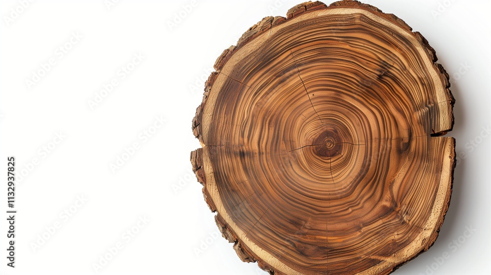 Fototapeta premium Tree Rings: The intricate patterns of a tree stump cross section, revealing the passage of time and the beauty of nature.