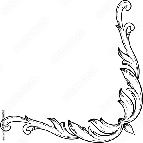 ornate floral vintage decorative banner divider