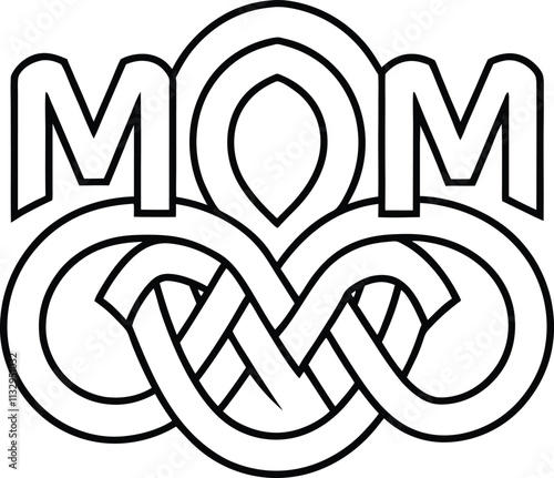 Celebrate Mother’s Day with elegant mother and baby line art vector illustrations featuring loving moments, family bonds