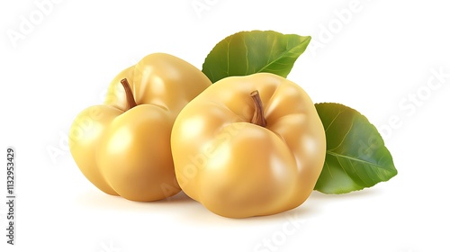3D Quince icon on a white background
