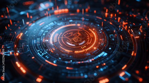 Wallpaper Mural A cyber personalized coaching icon with client progress data, representing online platforms for individualized athlete training.   Torontodigital.ca