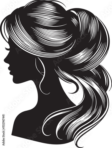 woman with long hair