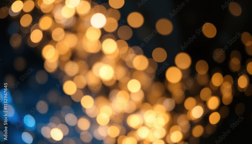 Fototapeta premium background of abstract glitter lights. blue, gold and black. de focused. banner