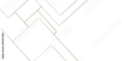 Abstract white background design with layers of textured white transparent material in triangle and squares shapes. White color technology concept geometric line vector white light grey background.	