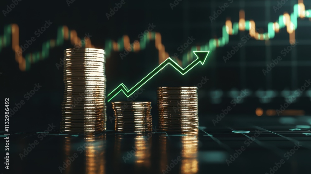Modern Financial Growth and Success Representation Modern Financial Growth and Success Representation