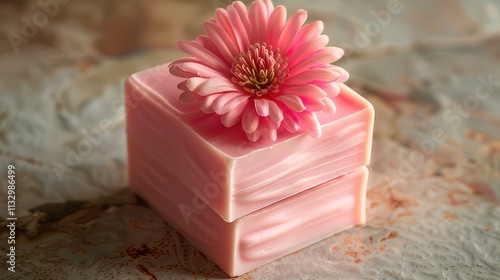 pink box with flowers