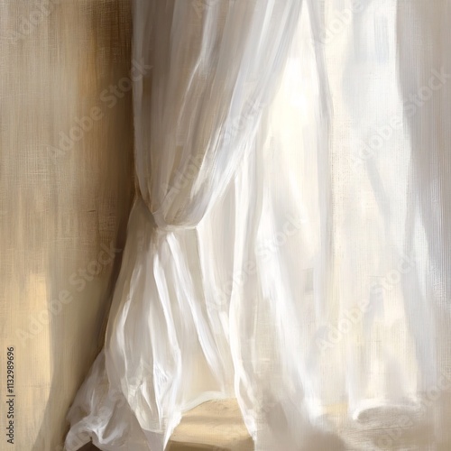 Wispy Translucent Curtains Filtering Soft Natural Light
