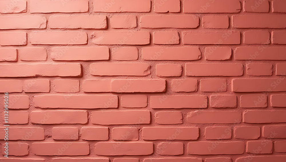 Obraz premium The 2019 color of the year was Living Coral which complemented well with an old brown brick wall texture._00002_
