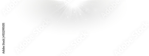 Png lens explosion, spark, spark. Glowing bright light explosion effect. Crystal The effect of a bright flickering flash of light on a transparent background with rays . Png Vector illustration. 