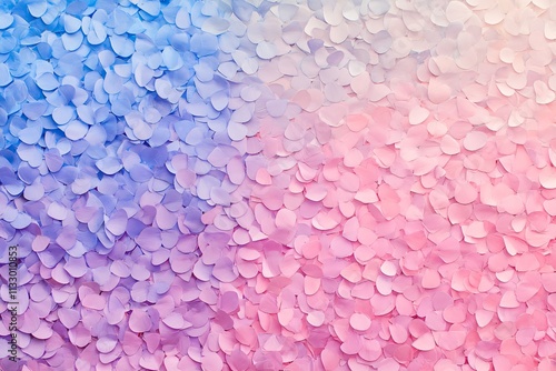 Soft Gradient Petal Background in Blue and Pink Tones