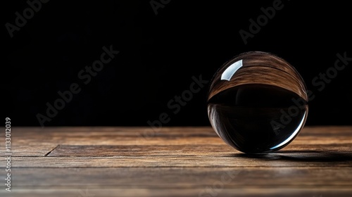 Abstract depiction of a clean crystal ball with light lines symbolizing minimalism forecasting and clarity in future predictions