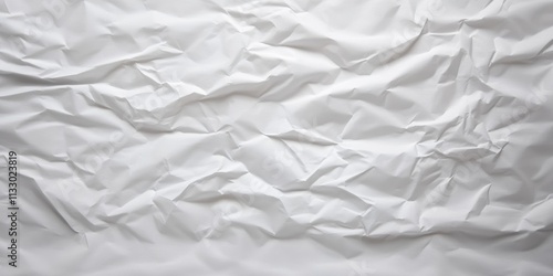 Photography overlay  Crumpled white paper texture cen