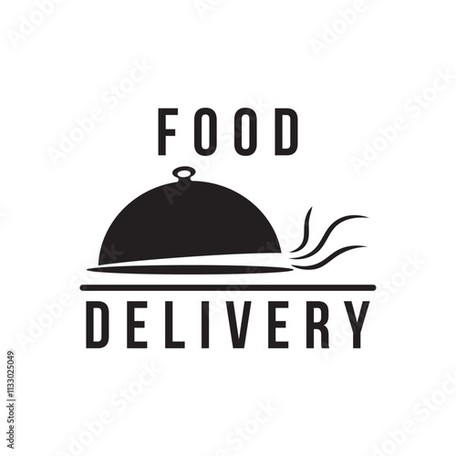 Food delivery catering fast food logo vector