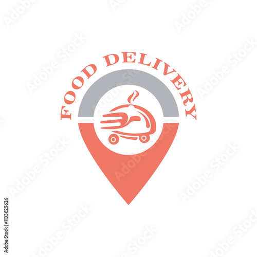 Food delivery catering fast food logo vector