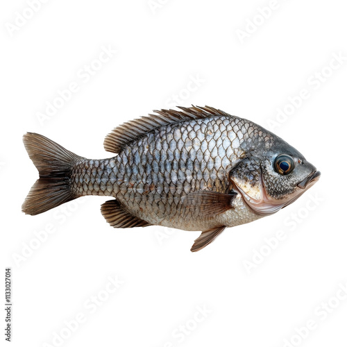 Fresh tilapia fish isolated on white background.. transparent background photo