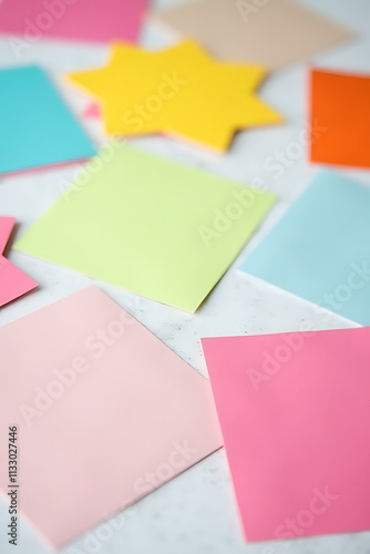 Colorful notepaper adds a personal touch when writing sweet messages to friends or loved ones in handwritten letters._00001_ photo