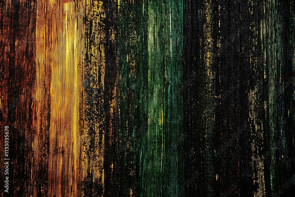 Obraz premium Abstract Dark Green Gold Texture Background Fabric Textile Pattern