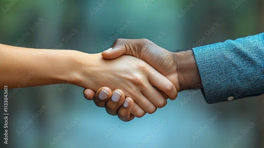 Fototapeta premium Handshake Between Two People