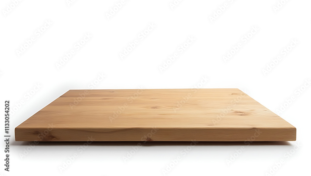 Fototapeta premium A real nature wood table top with texture is shown on a white background for product display and visual purposes._00002_