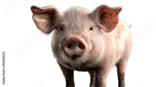 Adorable Pink Piglet Portrait 