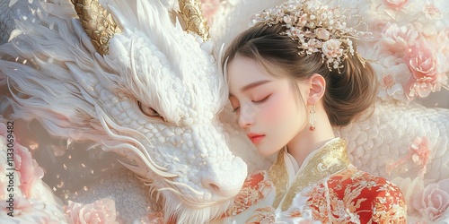 Serene Dreamscape: A young ...