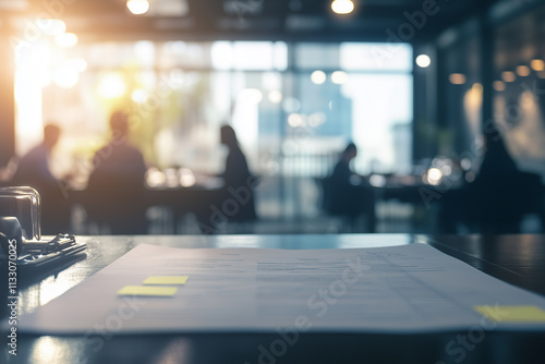 Wallpaper Mural  blurred office meeting environment for business, corporate meetings, and workplace settings Torontodigital.ca