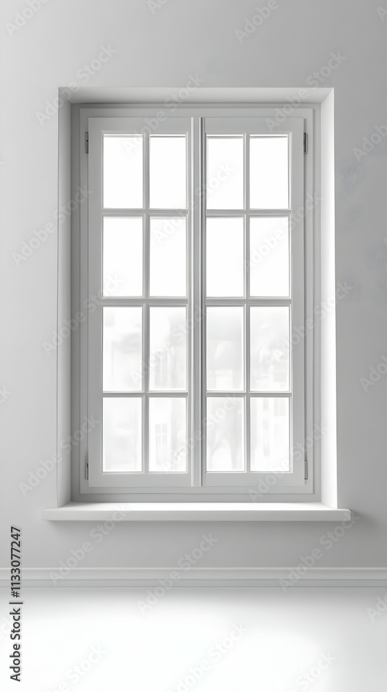 White Window 3D Render