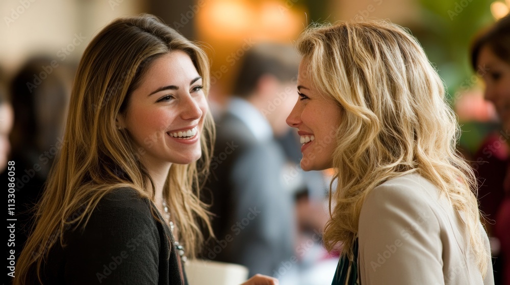 networking businesswomen smiling and talking at professional themes networking businesswomen smiling and talking at professional themes
