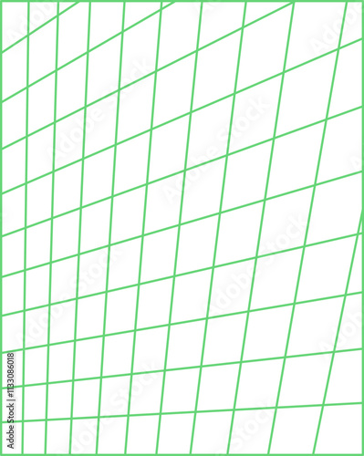 Abstract Green Distorted Grid on Black