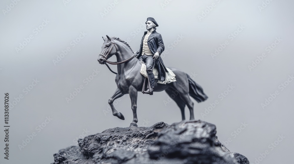 Fototapeta premium miniature of classic washington on white background