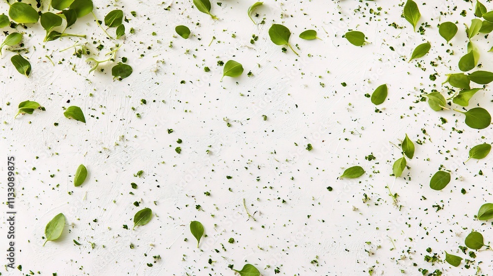 Scattered Green Leaves On White Background: A minimalist design with scattered green leaves on a white background, perfect for adding a touch of nature to your projects. Scattered Green Leaves On White Background: A minimalist design with scattered green leaves on a white background, perfect for adding a touch of nature to your projects.