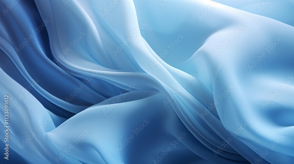 Obraz premium Abstract light diffusion, soft blue chiffon fabric