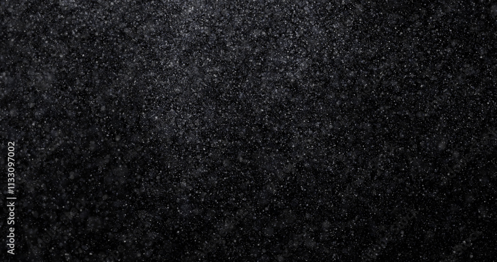 Obraz premium Natural white winter snowfall on a black background 3d rendering