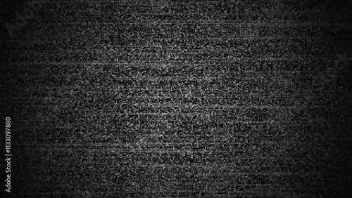 Static tv noise, bad tv signal monochrome TV static noise interference on a TV screen caused by satellite signal loss. No signal, flickering, old analog vintage Tv concept. 4k, digital