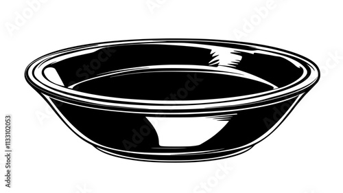 Portion of spread in a shallow dish, with no additional features, Food Illustration