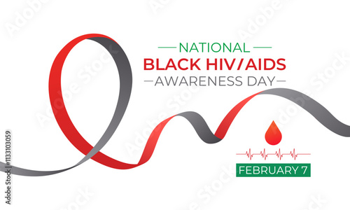 National black hiv aids awareness day background design template. Design for banner, cards, prints, social media, poster, flyer and background design template.