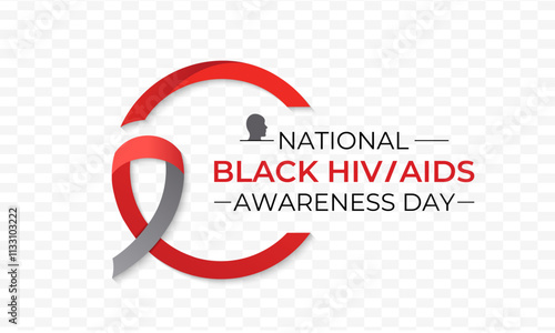 National black hiv aids awareness day background design template. Design for banner, cards, prints, social media, poster, flyer and background design template.