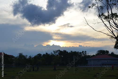 sunset, sky, sun, clouds, sunrise, cloud, nature, landscape, orange, light, evening, dark, blue, dusk, morning, red, summer, trees, sunlight, horizon, tree, yellow, beautiful, night