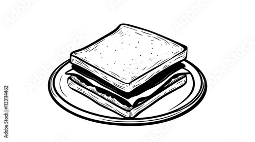 Top-down view of a food truck roof with vent and exhaust, in an urban setting, Culinary Vector Graphic