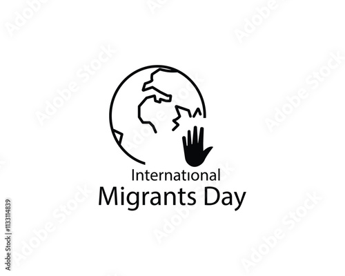 International Migrants Day icon vector design symbol illustration