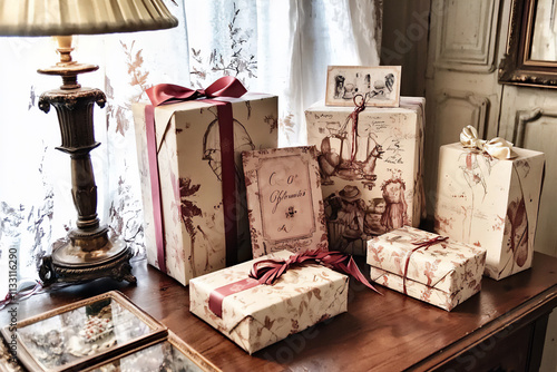  a diy christmas gift wrapping project featuring beautifully wrapped prese photo