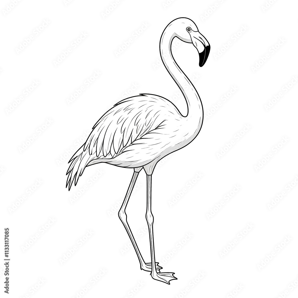Fototapeta premium illustration of a flamingo