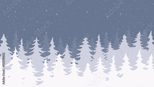 winter forest silhouette