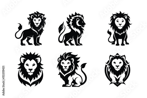 Cecil the baby Lion silhouette vector illustration