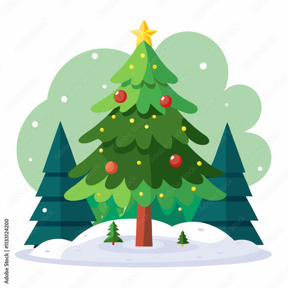 Obraz premium illustration of a christmas tree
